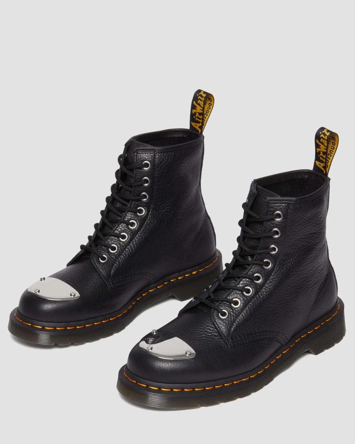Dr. Martens Boots 1460 Lunar En Cuir à Zip Et à Plaque Noir — Milled Nappa Clearance