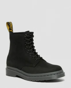 Dr. Martens Boots 1460 Mono En Cuir Milled Nubuck à Lacets Noir — Milled Nubuck Wp Discount
