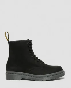 Dr. Martens Boots 1460 Mono En Cuir Milled Nubuck à Lacets Noir — Milled Nubuck Wp Discount