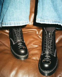 Dr. Martens Boots 1460 Pascal Bex Steel Toe En Cuir à Lacets Noir — Overdrive Fashion