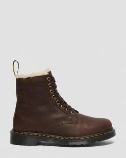 Dr. Martens BOOTS 1460 PASCAL EN CUIR DOUBLÉES DE FOURRURE SYNTHÉTIQUE Cask — Ambassador Best Sale