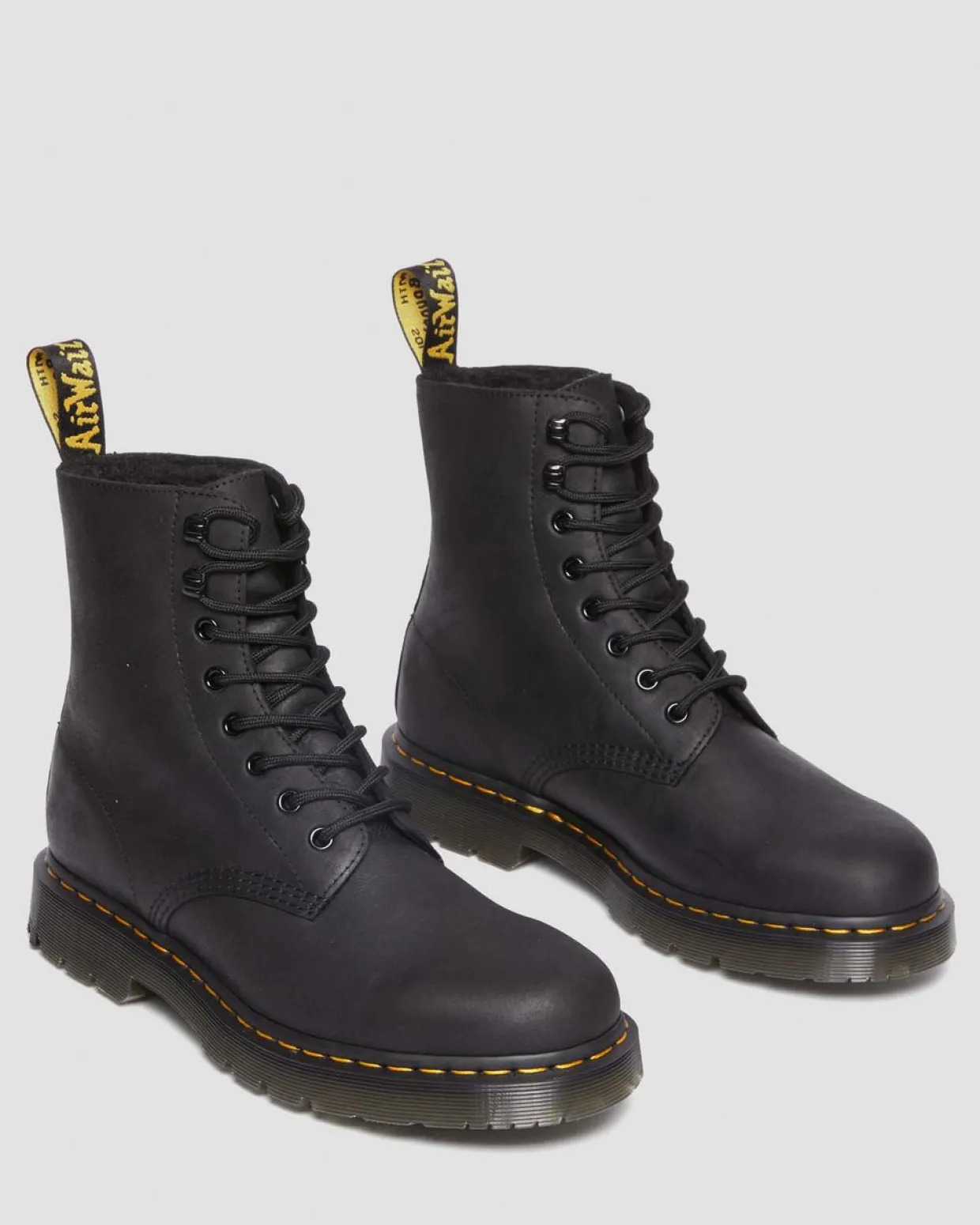 Dr. Martens Boots 1460 Pascal En Cuir Et Fourrure Synthétique BLACK — Outlaw Clearance
