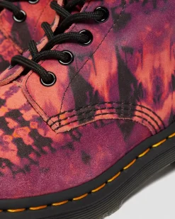Dr. Martens Boots 1460 Pascal En Cuir Tie-dye à Lacets Violet Best Sale
