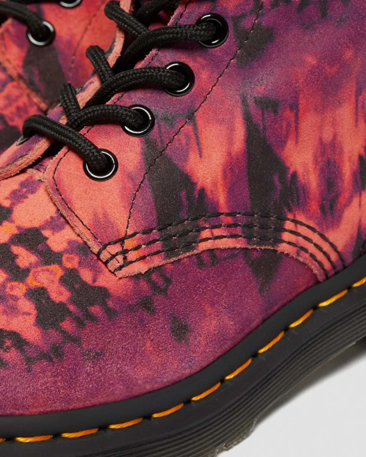 Dr. Martens Boots 1460 Pascal En Cuir Tie-dye à Lacets Violet Best Sale
