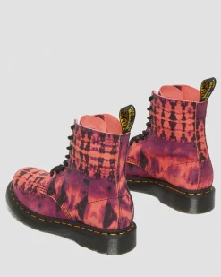 Dr. Martens Boots 1460 Pascal En Cuir Tie-dye à Lacets Violet Best Sale
