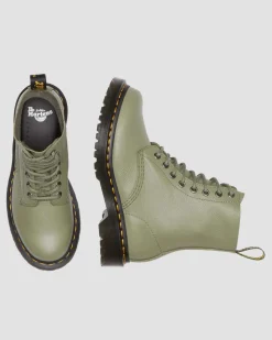 Dr. Martens Boots 1460 Pascal En Cuir Virginia Muted Olive — Virginia Fashion