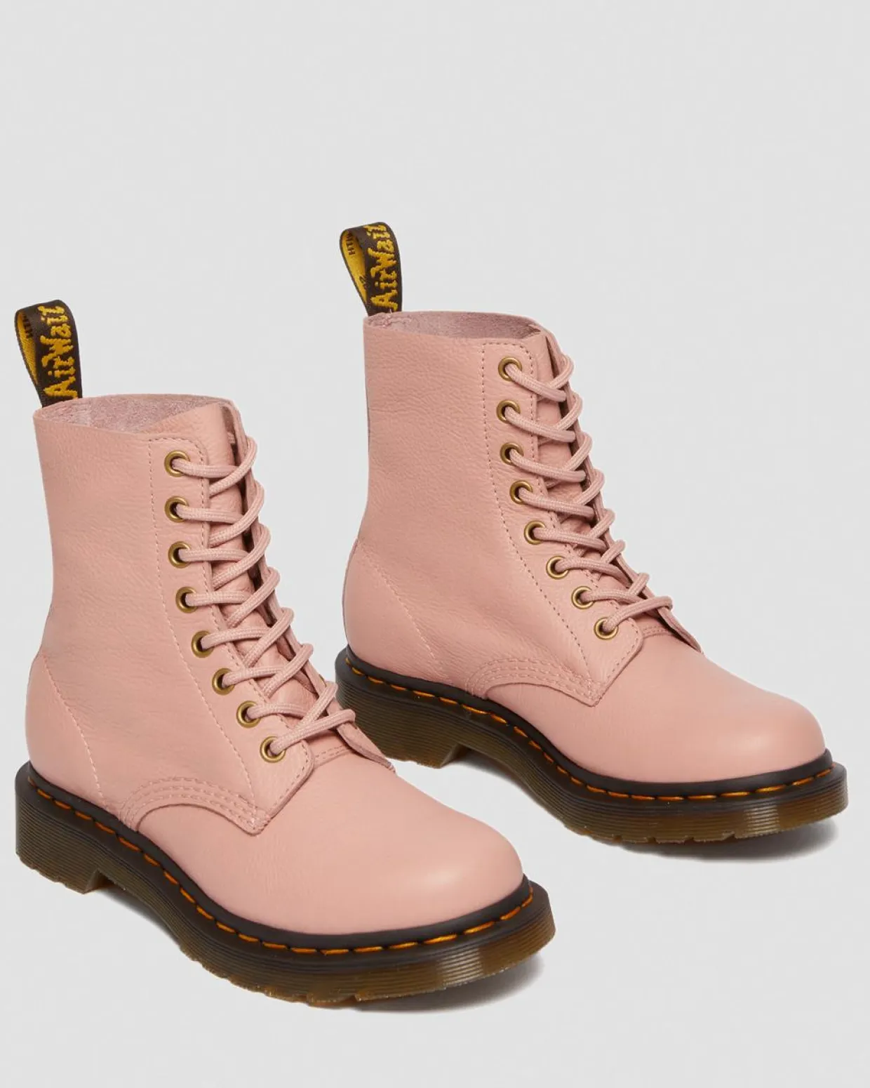 Dr. Martens Boots 1460 Pascal En Cuir Virginia Peach Beige — Virginia Fashion