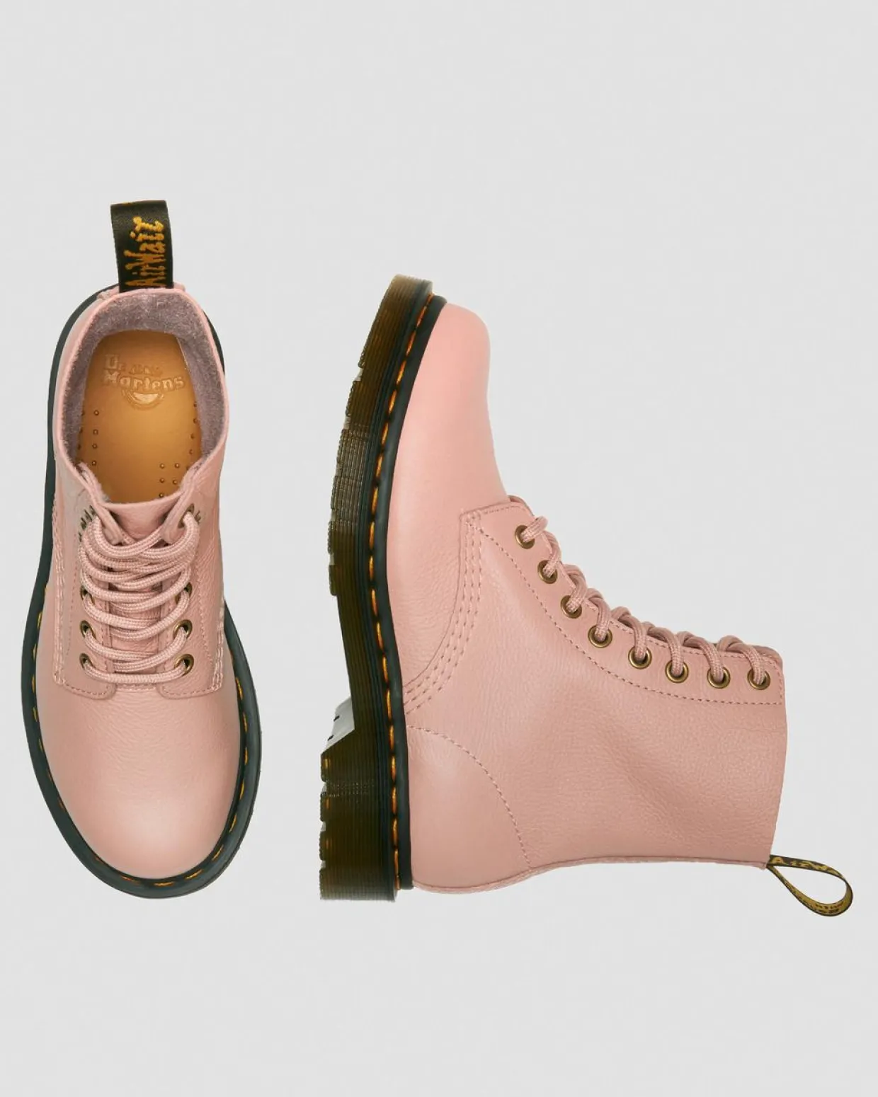 Dr. Martens Boots 1460 Pascal En Cuir Virginia Peach Beige — Virginia Fashion