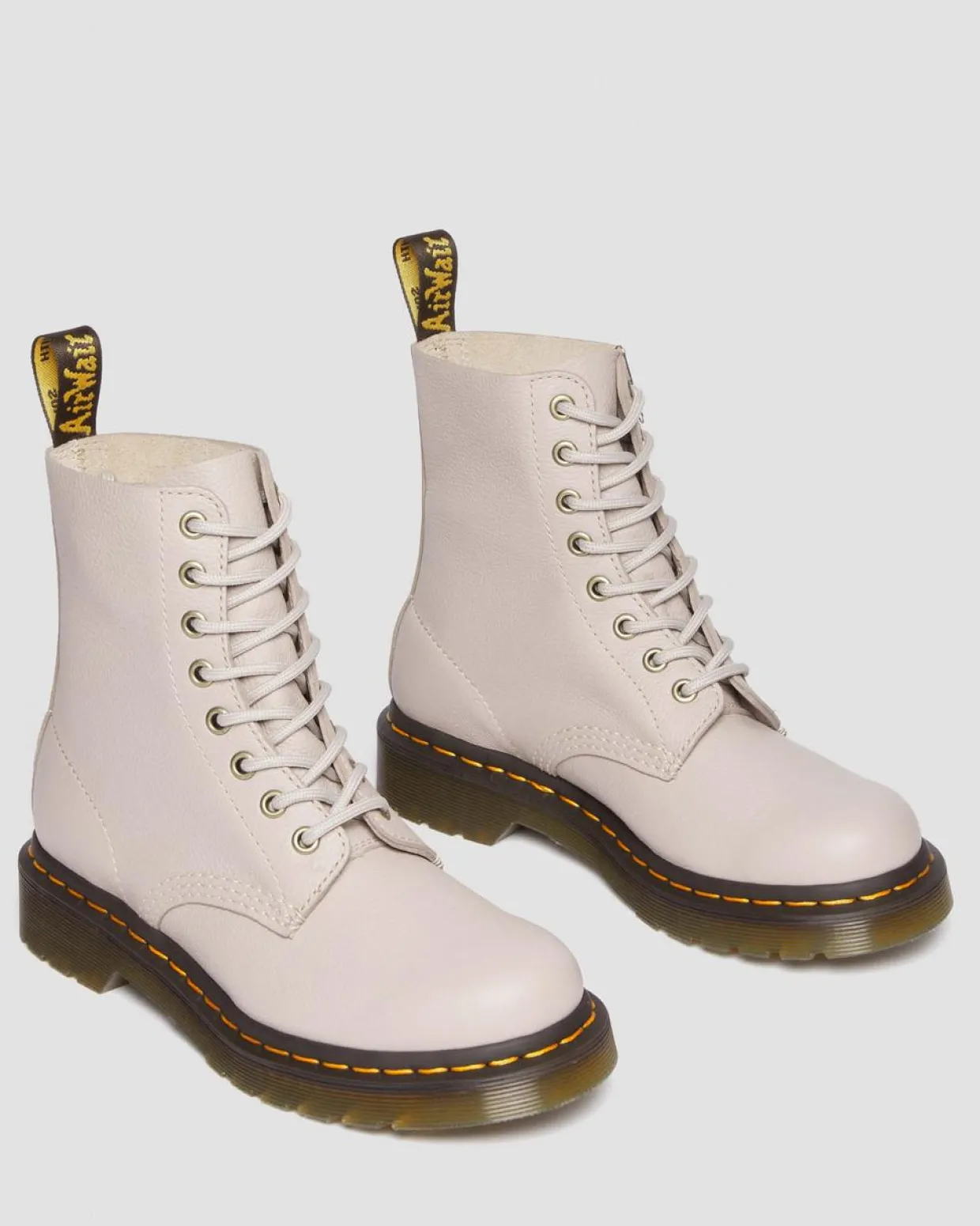 Dr. Martens Boots 1460 Pascal En Cuir Virginia VINTAGE TAUPE — Virginia Cheap