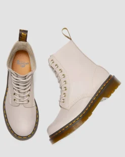 Dr. Martens Boots 1460 Pascal En Cuir Virginia VINTAGE TAUPE — Virginia Cheap
