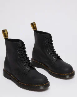 Dr. Martens Boots 1460 Pascal En Cuir Waxed Full Grain à Lacets Noir — Waxed Full Grain Shop