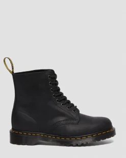 Dr. Martens Boots 1460 Pascal En Cuir Waxed Full Grain à Lacets Noir — Waxed Full Grain Shop