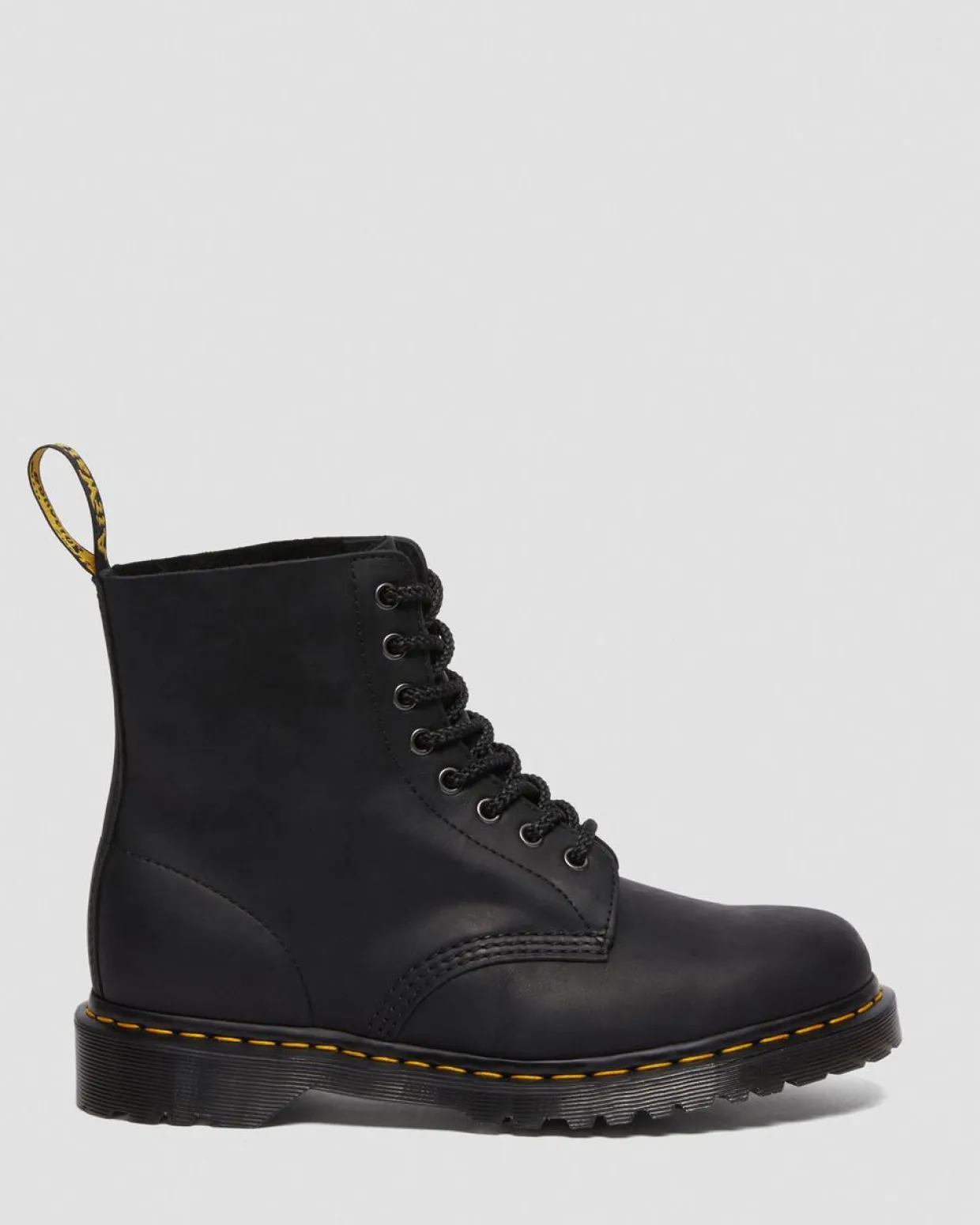 Dr. Martens Boots 1460 Pascal En Cuir Waxed Full Grain à Lacets Noir — Waxed Full Grain Shop