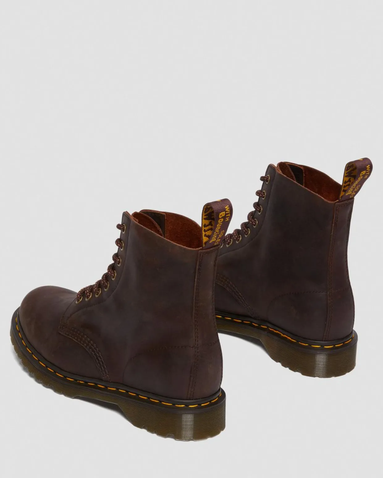 Dr. Martens Boots 1460 Pascal En Cuir Waxed Full Grain à Lacets Chestnut — Waxed Full Grain Hot