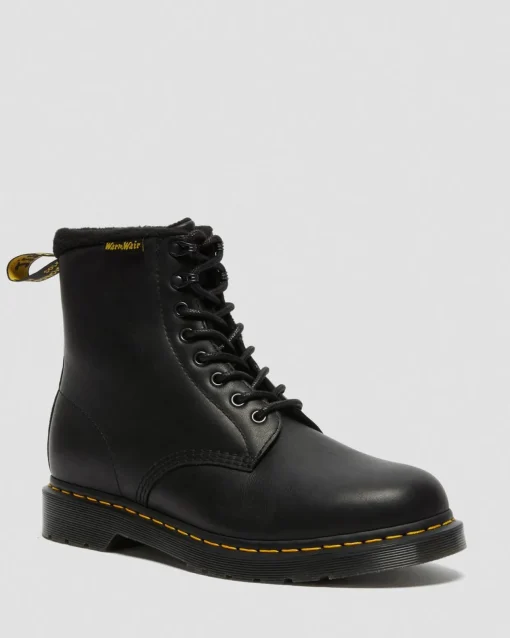 Dr. Martens Boots 1460 Pascal WarmWair En Cuir Valor WP Noir — Valor Wp New