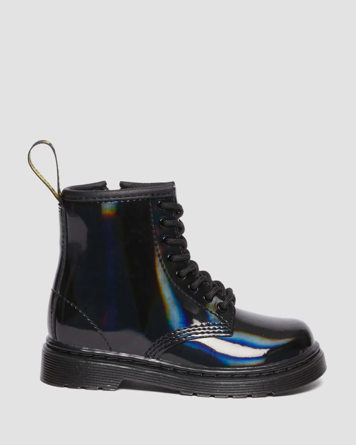 Dr. Martens Boots 1460 Rainbow En Cuir à Lacets Pour Tout-petit Noir — Rainbow Patent Fashion