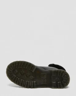 Dr. Martens Boots 1460 Serena à Col Doublées De Fourrure Synthétique Noir — Streeter+Milo Fur Flash Sale