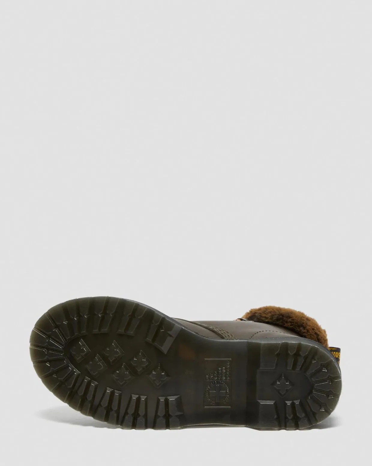 Dr. Martens Boots 1460 Serena à Col Doublées De Fourrure Synthétique Gris — Streeter+Milo Fur Online