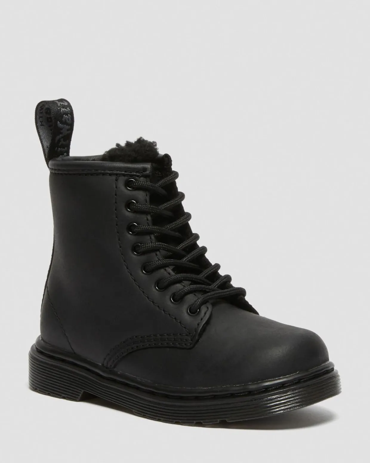 Dr. Martens Boots 1460 Serena En Cuir Fourrées Pour Tout-petit Noir — Republic Waterproof Flash Sale