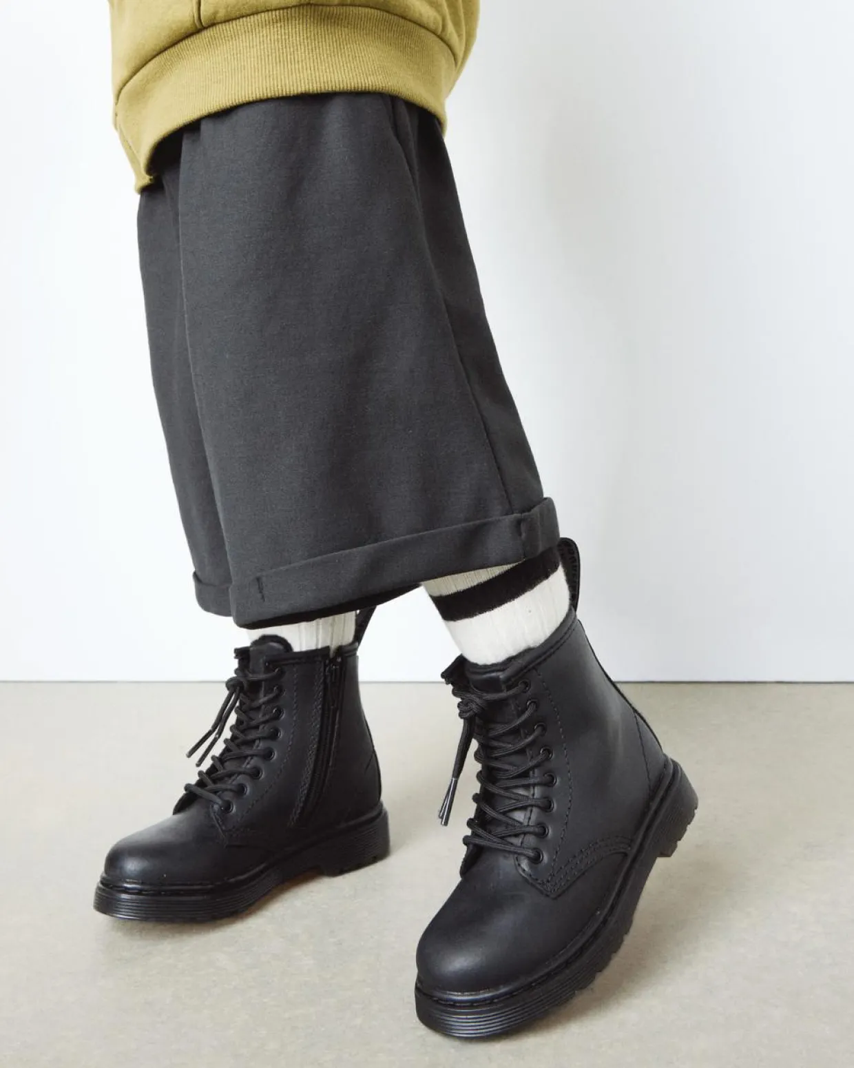 Dr. Martens Boots 1460 Serena En Cuir Fourrées Pour Tout-petit Noir — Republic Waterproof Flash Sale