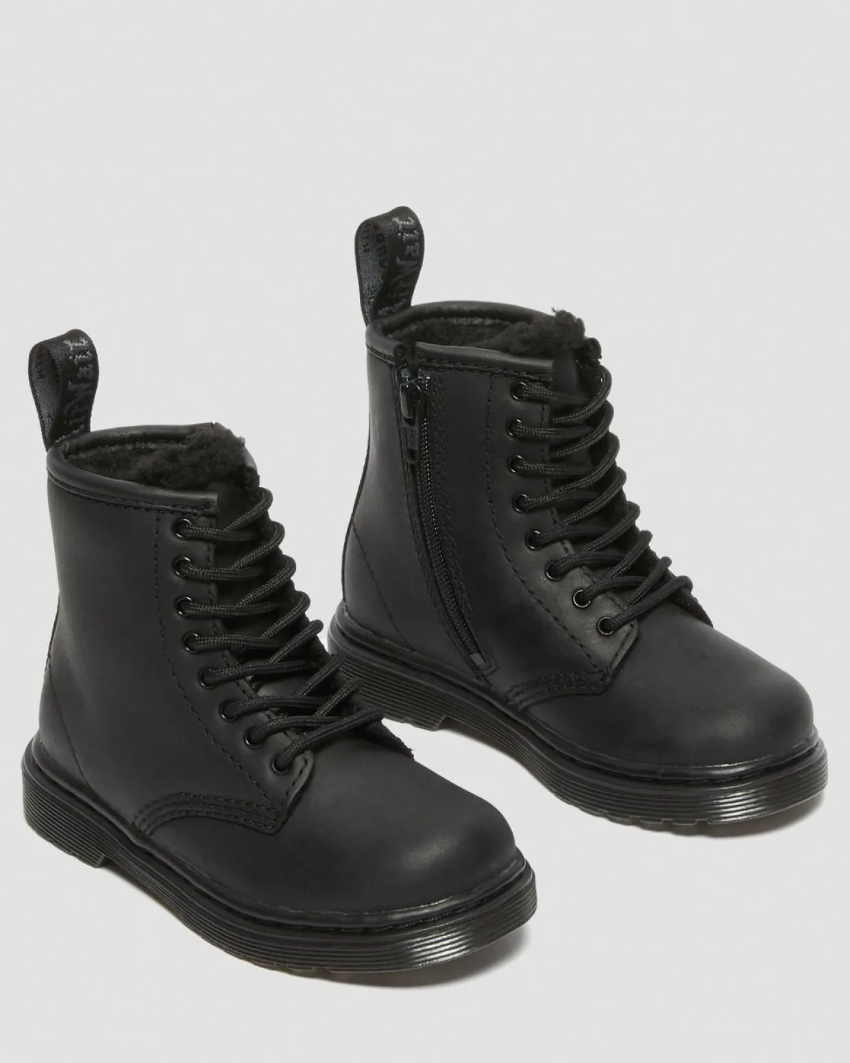Dr. Martens Boots 1460 Serena En Cuir Fourrées Pour Tout-petit Noir — Republic Waterproof Flash Sale