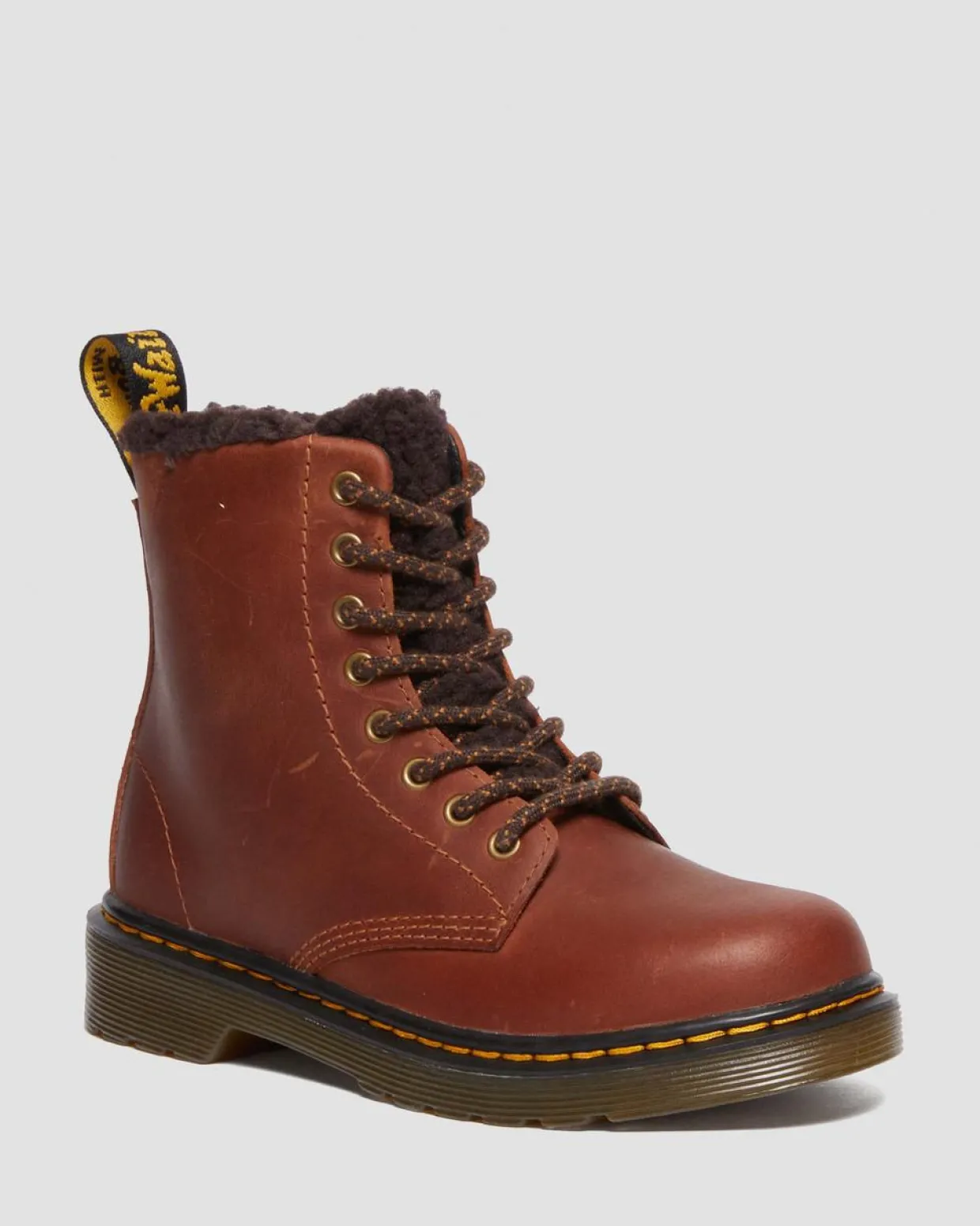Dr. Martens Boots 1460 Serena En Cuir Junior LIGHT BROWN — Republic Waterproof Best