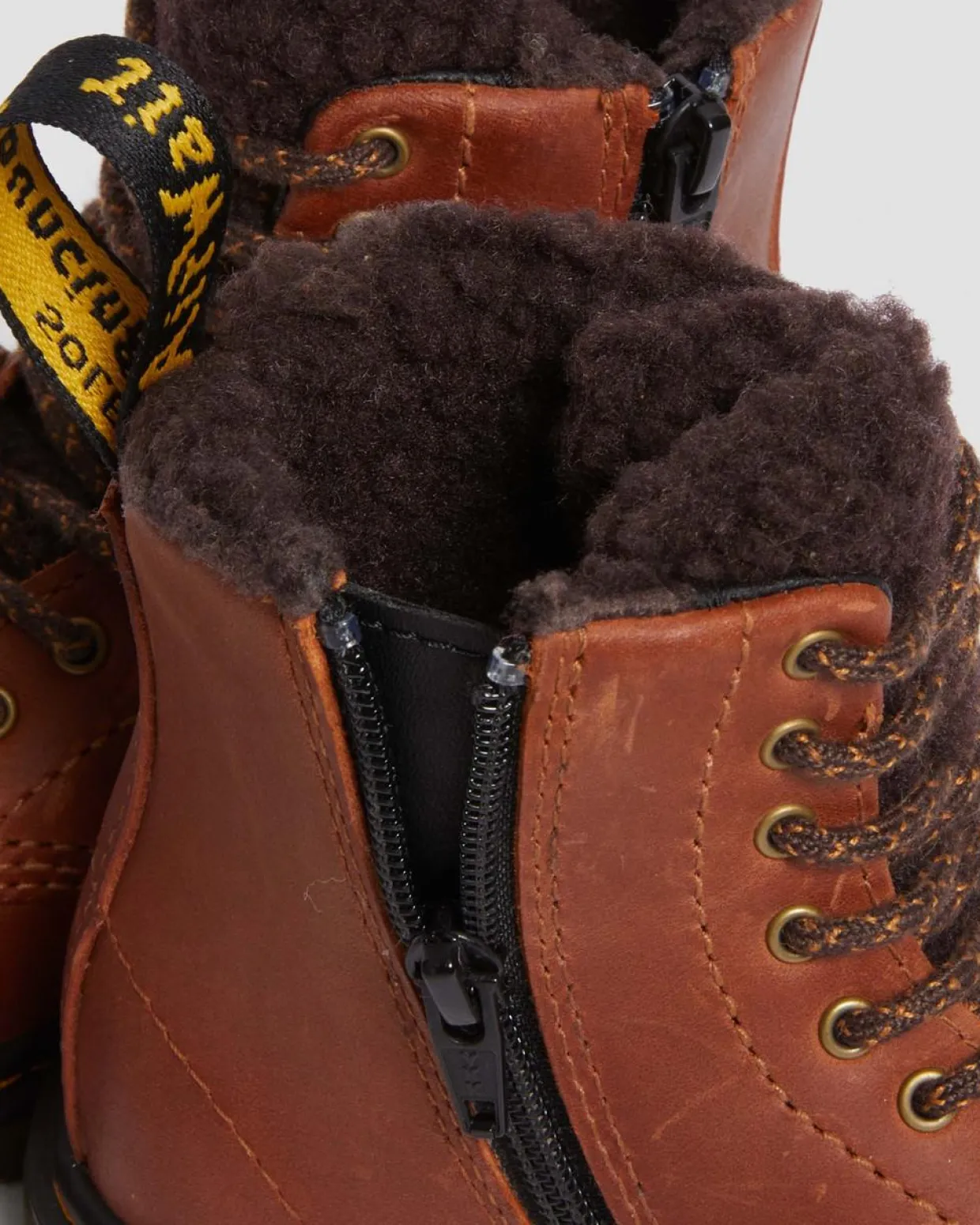Dr. Martens Boots 1460 Serena En Cuir Pour Tout-petit LIGHT BROWN — Republic Waterproof Clearance
