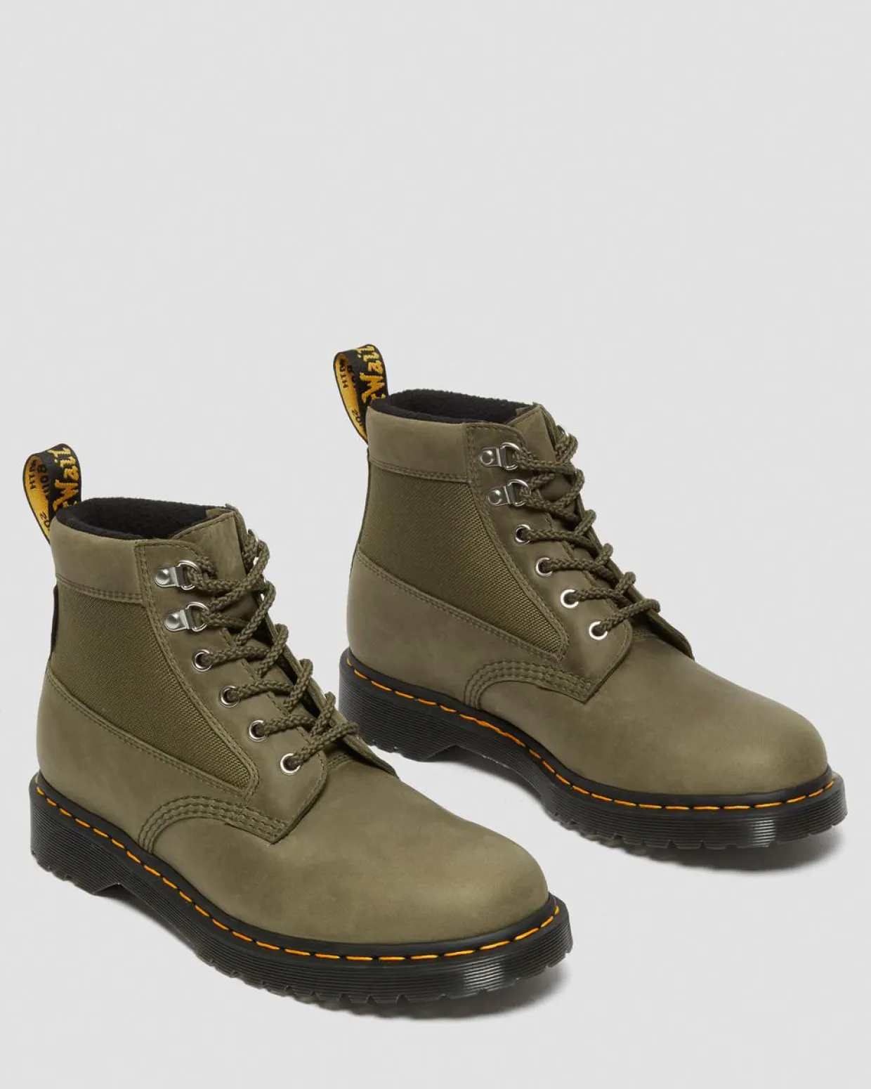 Dr. Martens Boots 101 Streeter En Cuir Olive — Streeter+Extra Tough 50/50 Best Sale
