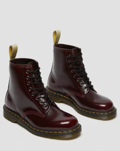 Dr. Martens Boots 1460 Vegan à Lacets Rouge Cherry Red — Oxford Rub Off Best