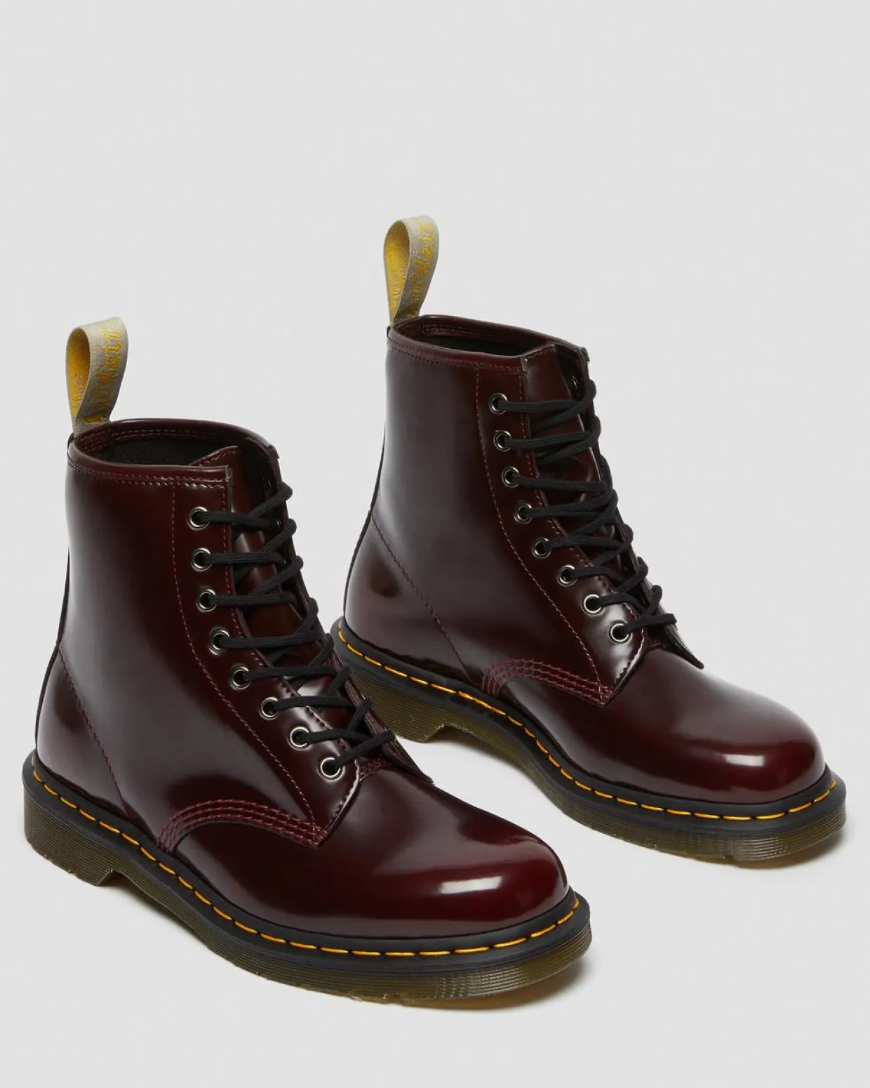 Dr. Martens Boots 1460 Vegan à Lacets Rouge Cherry Red — Oxford Rub Off Best