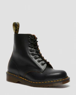 Dr. Martens Boots 1460 Vintage En Cuir Quilon Noir — Quilon Discount