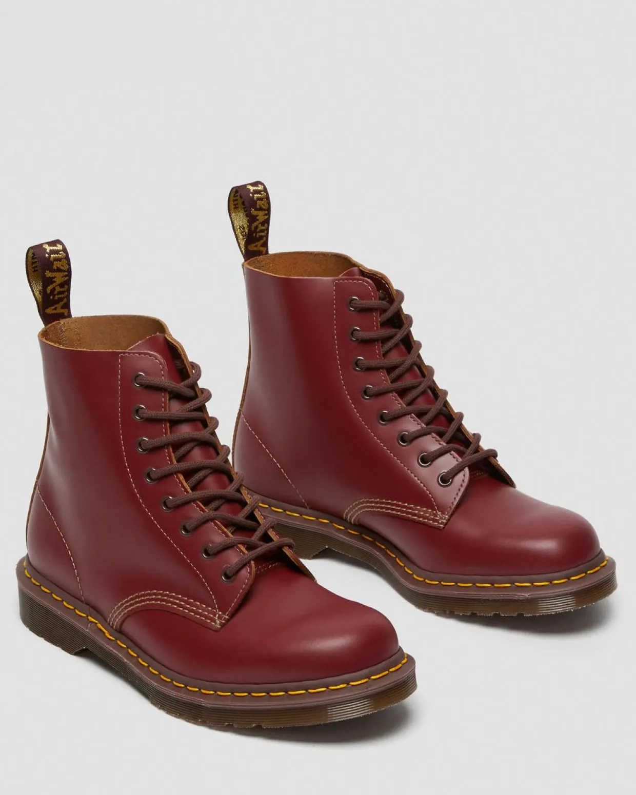 Dr. Martens Boots 1460 Vintage En Cuir Quilon Rouge — Quilon Sale