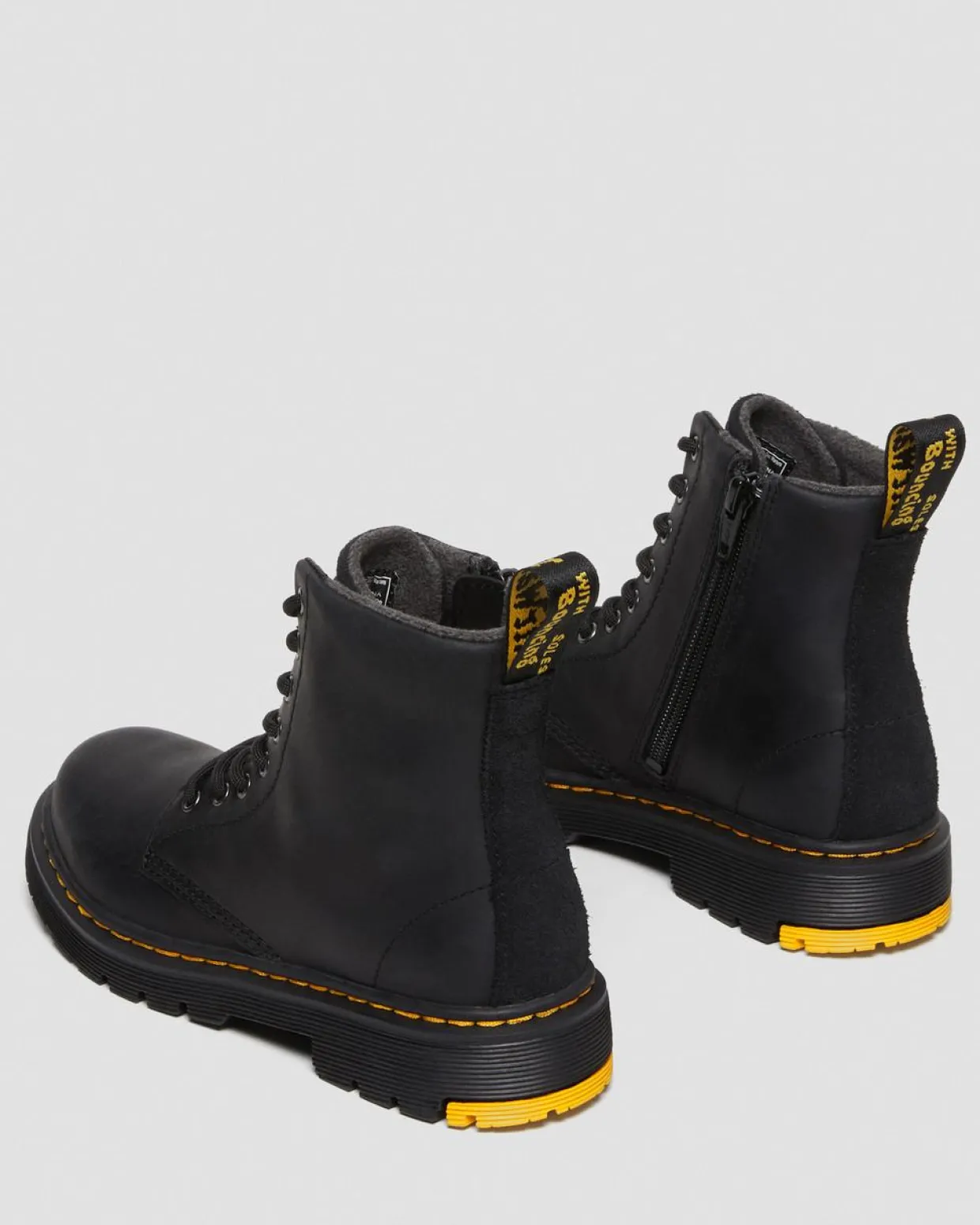Dr. Martens Boots 1460 WinterGrip En Daim à Lacets Junior Noir — Yellowstone Wp Best Sale