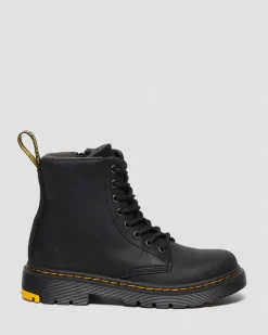 Dr. Martens Boots 1460 WinterGrip En Daim à Lacets Junior Noir — Yellowstone Wp Best Sale