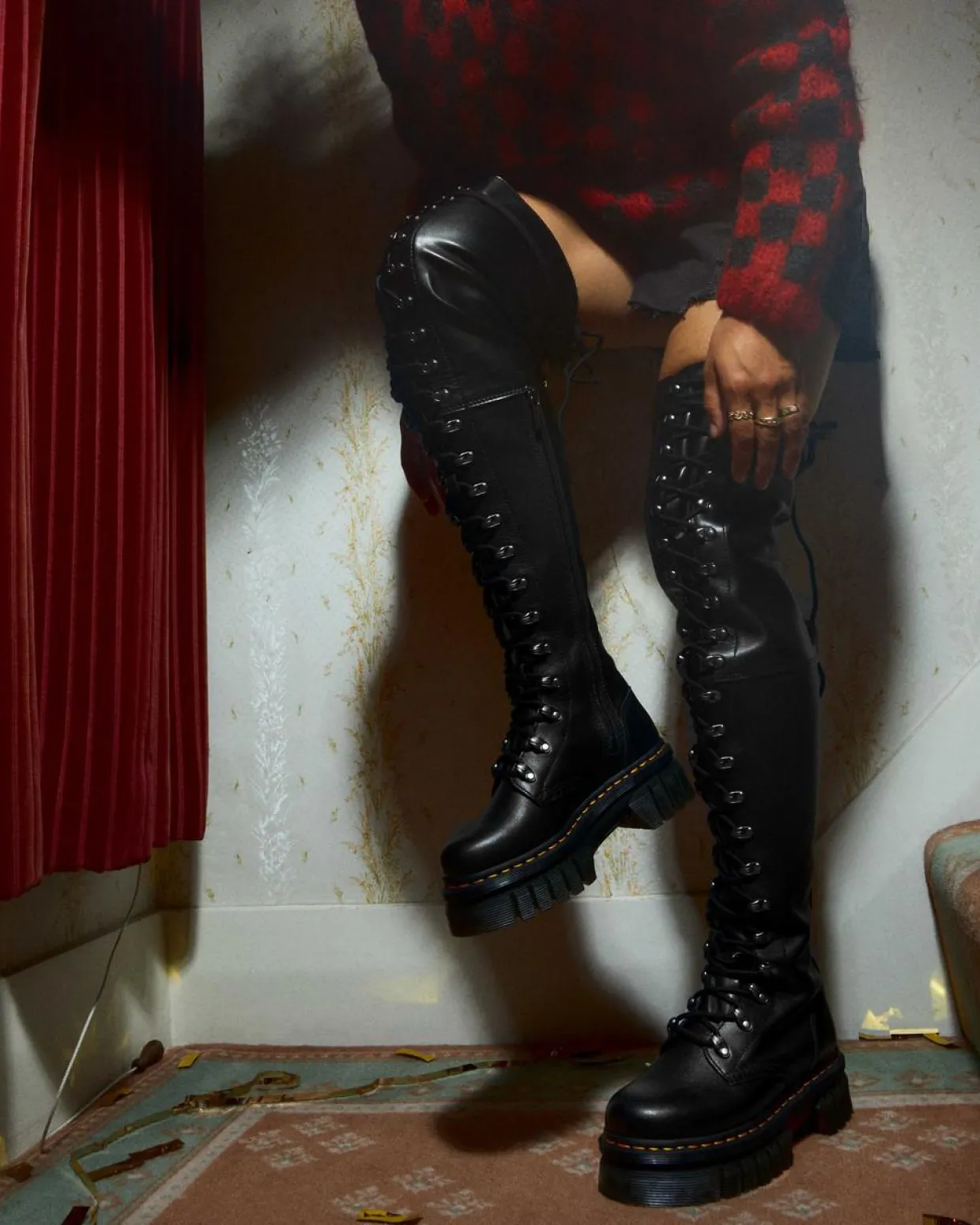 Dr. Martens Boots Audrick 22i XTRM En Cuir à Lacets Noir — Nappa Lux Cheap