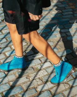 Dr. Martens Boots Basses 101 En Daim Turquoise — Desert Oasis Suede Shop
