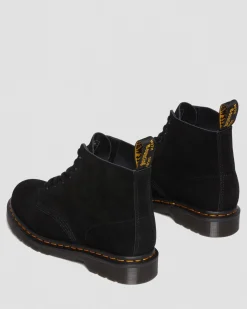 Dr. Martens Boots Basses 101 Unbound En Daim Noir — E H Suede+E H Suede Mb Clearance