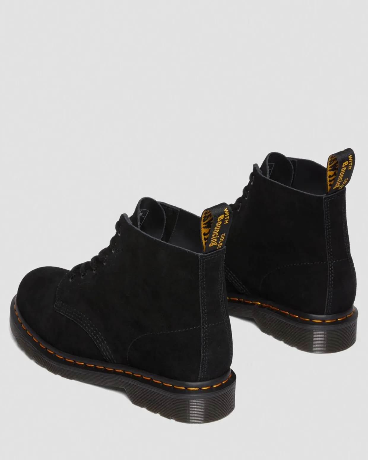 Dr. Martens Boots Basses 101 Unbound En Daim Noir — E H Suede+E H Suede Mb Clearance