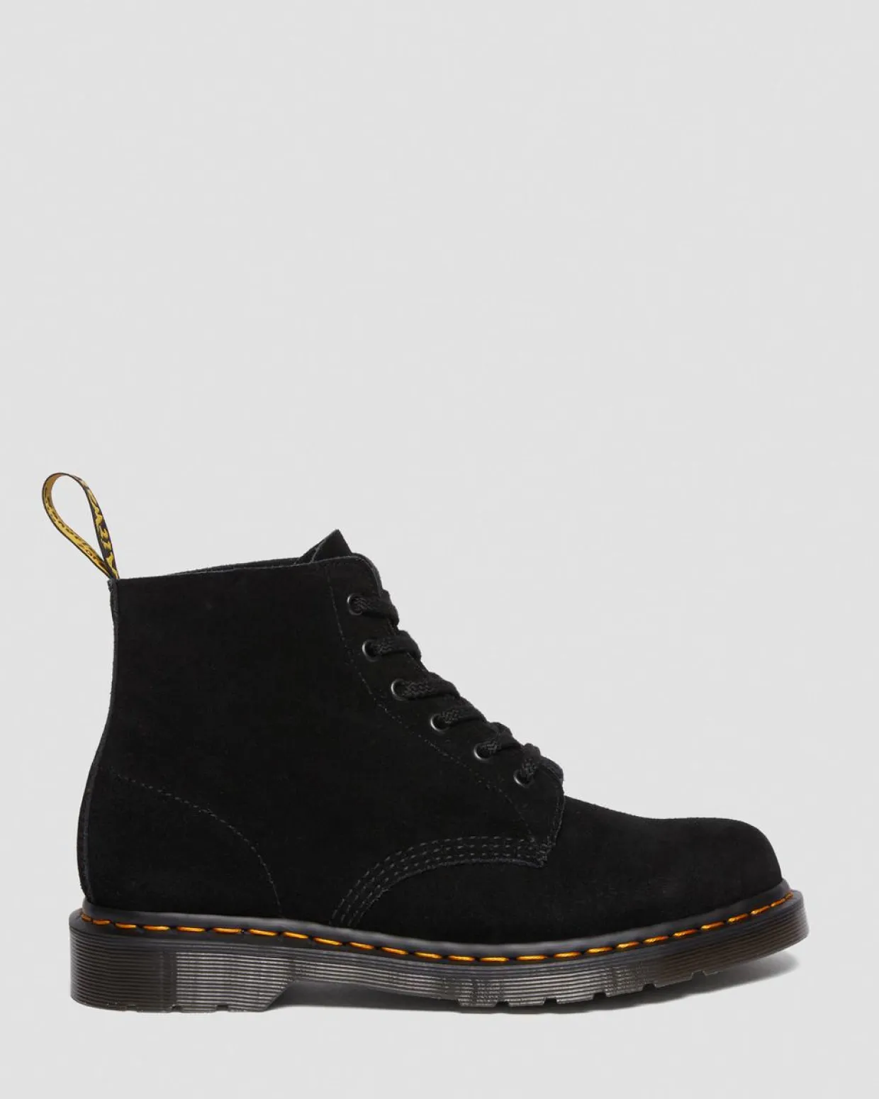 Dr. Martens Boots Basses 101 Unbound En Daim Noir — E H Suede+E H Suede Mb Clearance