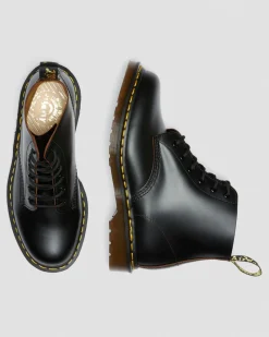 Dr. Martens Boots Basses 101 Vintage En Cuir Quilon Noir — Quilon Shop