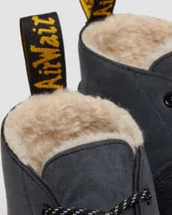 Dr. Martens Boots Basses Church En Cuir Nubuck à Lacets BLACK Outlet