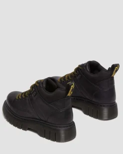 Dr. Martens Boots Basses Woodard En Cuir à Lacets Noir — Grizzly Discount