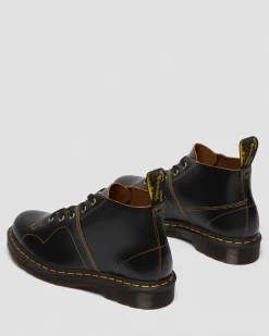 Dr. Martens Boots Church Basses En Cuir Vintage Smooth Noir — Vintage Smooth Clearance