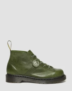 Dr. Martens Boots Church Monkey En Cuir Buckingham Seaweed — Buckingham Cheap