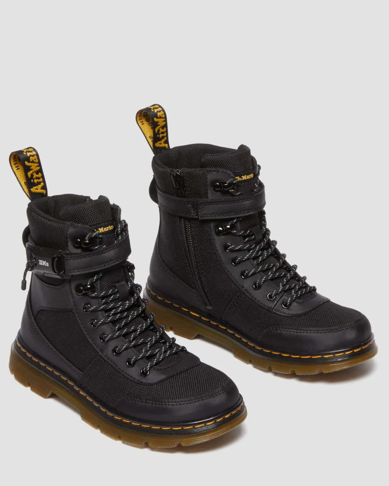 Dr. Martens Boots Combs Tech Extra Tough Poly Junior Noir — Extra Tough 50/50+Rubbery Discount