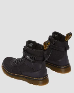 Dr. Martens Boots Combs Tech Extra Tough Poly Junior Noir — Extra Tough 50/50+Rubbery Discount