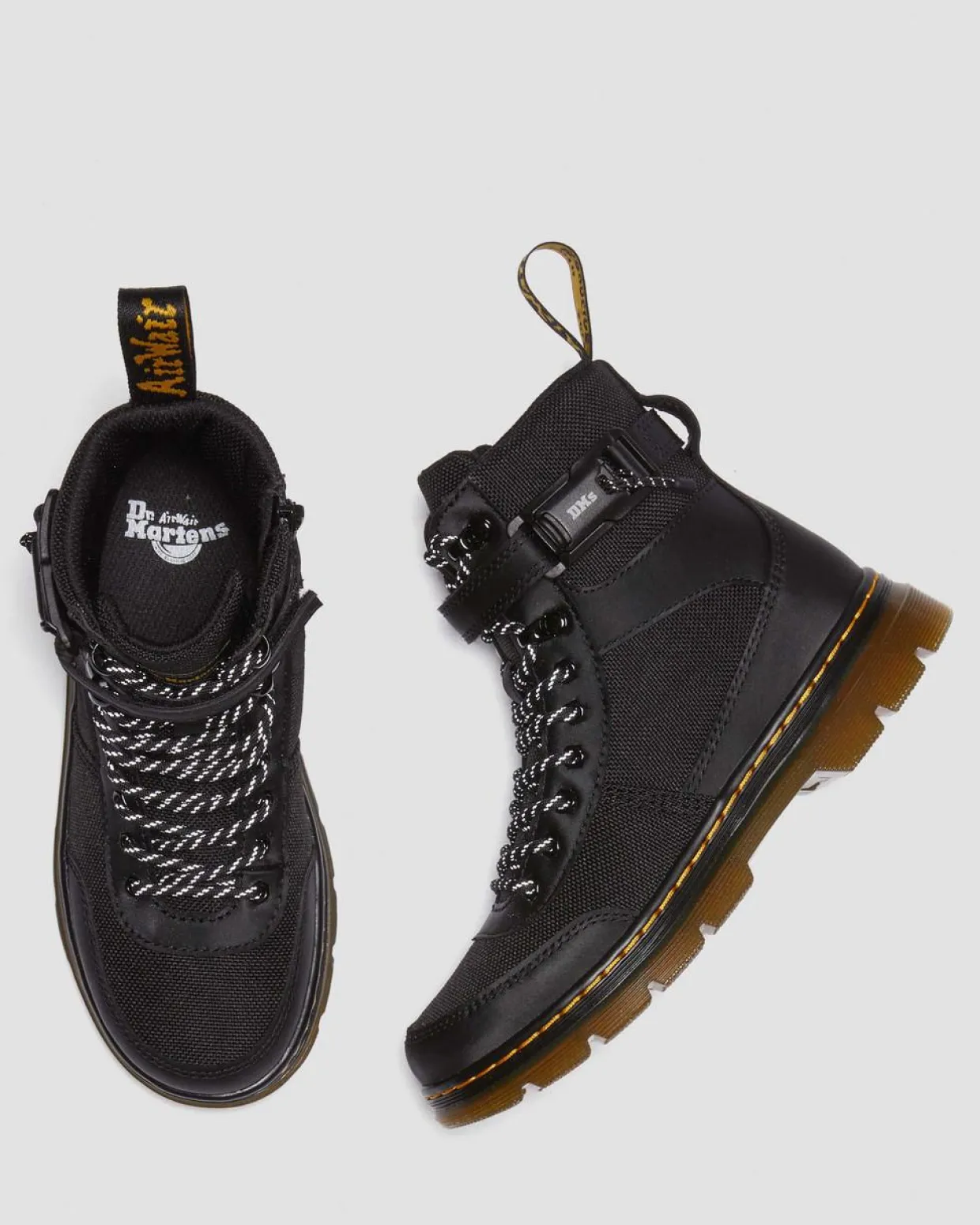 Dr. Martens Boots Combs Tech Extra Tough Poly Junior Noir — Extra Tough 50/50+Rubbery Discount