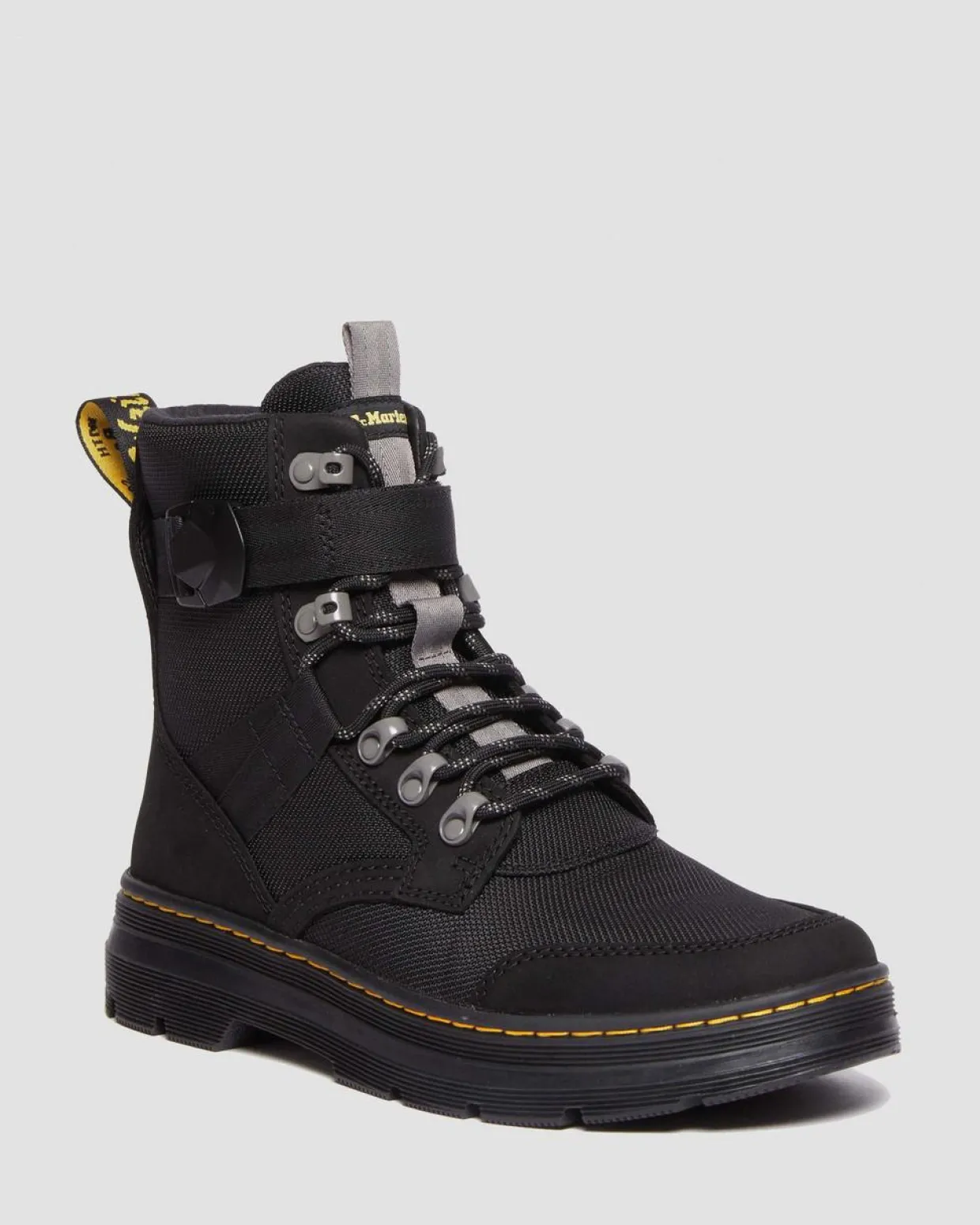Dr. Martens Boots Combs Tech II Doublées De Polaire BLACK — Buffbuck Two Tone Nylon Outlet