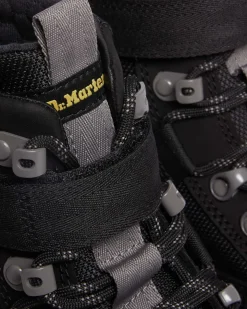 Dr. Martens Boots Combs Tech II Doublées De Polaire BLACK — Buffbuck Two Tone Nylon Outlet
