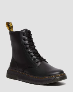 Dr. Martens Boots Crewson En Cuir à Lacets BLACK Fashion